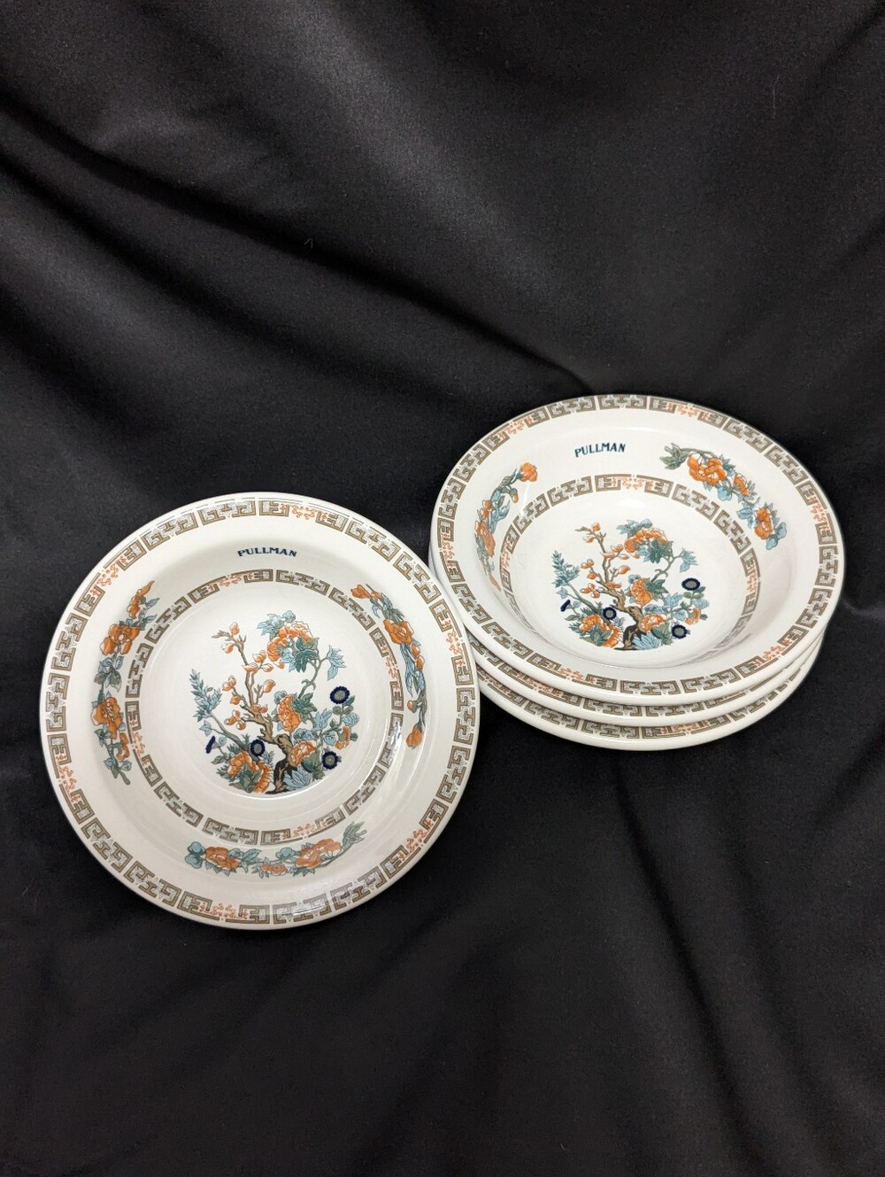 Pullman Company Railroad Set of 4 SYRACUSE China Dessert Salad Bowls Indian Tree